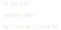 28 Geary St, Ste 650-1908, San Francisco, CA 94108